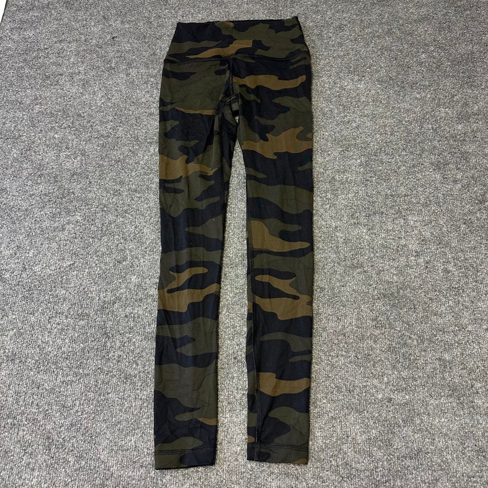 PINK Leggings Womens Size XS Green Camo Ultimate High Waist Stretch Athletic